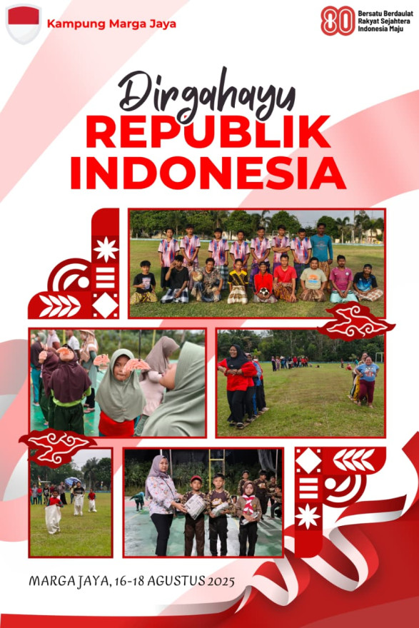 PERLOMBAAN DALAM RANGKA MERIAHKAN HUT RI KE-80 DI KAMPUNG MARGA JAYA 